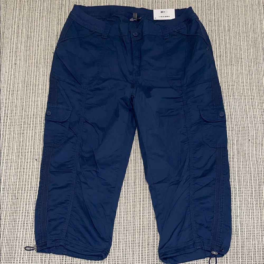 NWT Style & Co Capri Mid Rise Blu
